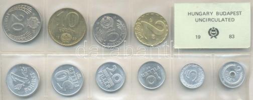 1983. 2f-20Ft 10db klf érmés forgalmi sor fóliatokban T:1