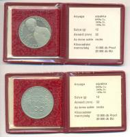 1984. 100Ft "Kőrösi Csoma Sándor" (2x) T:BU,PP mindkettő eredeti tokban, tanúsítvánnyal!