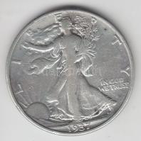 Amerikai Egyesült Államok 1937. 1/2$ Ag "Walking Liberty" T:3 USA 1937. 1/2 Dollar Ag "Walking Liberty" C:F