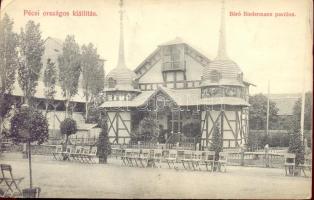 Pécs Országos Kiállítás Báró Biedermann pavilon (fa)