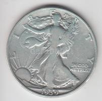 Amerikai Egyesült Államok 1939D 1/2$ Ag "Walking Liberty" T:3 USA 1939D 1/2 Dollar Ag "Walking Liberty" C:F