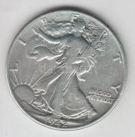 Amerikai Egyesült Államok 1942. 1/2$ Ag "Walking Liberty" T:3 USA 1942. 1/2 Dollar Ag "Walking Liberty" C:F