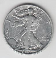Amerikai Egyesült Államok 1943D 1/2$ Ag "Walking Liberty" T:3 USA 1943D 1/2 Dollar Ag "Walking Liberty" C:F