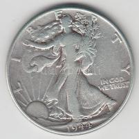 Amerikai Egyesült Államok 1944 1/2$ Ag "Walking Liberty" T:3 USA 1944 1/2 Dollar Ag "Walking Liberty" C:F