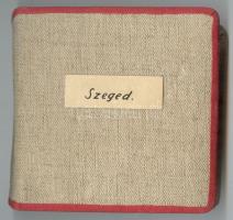 cca 1930 Szeged 42 db 6x6 cm-es fotót tartalmazó fotómappa