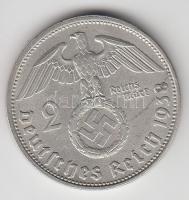 Német 3. Birodalom 1938D 2M Ag "Hindenburg" T:2-
German Third Reich 1938D 2 Marks Ag &quot...