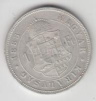 1883KB. 1Ft Ag "Barokk címer" T:2,2- ph