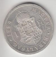 1884KB. 1Ft Ag "Barokk címer" T:2-