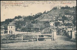Kolozsvár Erzsébet bridge with the shop of János Kiss (EB)