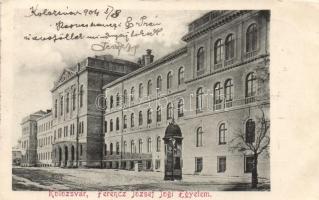 1904 Kolozsvár, Cluj; Ferenc József Jogi Egyetem, tél / university, faculty of law, winter