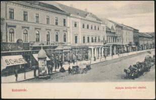 Kolozsvár Mátyás square with the shop of Emil Schuster (small tear)