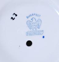 Aquincum, fésülködő női akt, kézzel festett, hibátlan, jelzett  /Handpainted Aquincum chinaware nude...