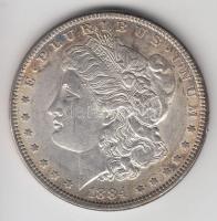 Amerikai Egyesült Államok 1884. 1$ Ag "Morgan" T:2 USA 1884. Morgan Dollar Ag C:XF