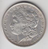 Amerikai Egyesült Államok 1891. 1$ Ag "Morgan" T:2- USA 1891. Morgan Dollar Ag C:VF