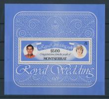 Prince Charles and Lady Diana Spencer's wedding mini sheet set + block Károly herceg és Lady Di...