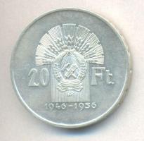 1956. 20Ft Ag "Tízéves a Forint / Lánchíd" T:2