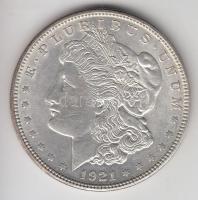 Amerikai Egyesült Államok 1921D 1$ Ag "Morgan" T:2 ph. USA 1921D Morgan Dollar Ag C:XF edge error
