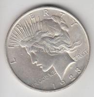 Amerikai Egyesült Államok 1923D 1$ Ag "Peace" T:2- USA 1923D 1 Dollar Ag "Peace" C:VF