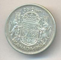 Kanada 1958. 50c Ag "II. Erzsébet" T:2,2- Canada 1958. 50 Cents Ag "Elizabeth II" C:XF,VF