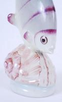 Drasche hal, kézzel festett, jelzett, hibátlan, 10×9 cm / Handpainted Drasche chinaware fish 16 cm