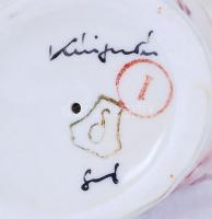 Drasche hal, kézzel festett, jelzett, hibátlan, 10×9 cm / Handpainted Drasche chinaware fish 16 cm