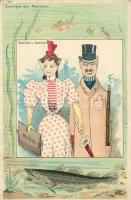 Backfisch u. Stockfisch Litho