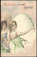 Easter, ladies Emb. litho (fl)