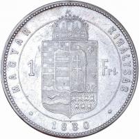 1880KB 1Ft Ag "Középcímer" T:2
Hungary 1880 1 Forint Ag "Coat of arms" Kremnitz ...