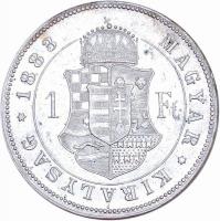 1883KB 1Ft Ag "Barokk címer" T:1,1-
Hungary 1883 1 Forint Ag "Coat of arms" Krem...