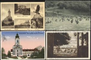 159 db háború előtti, magyarországi városképes lap, közte pár 1900 előtti és néhány leporello