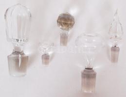 5db különböző méretű és formájú üvegdugó /  Glass corks