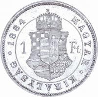 1884KB 1Ft Ag "Barokk címer" T:1,1-
Hungary 1884 1 Forint Ag "Coat of arms" Krem...