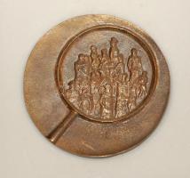 Szabó Gábor (1940-) "Riporter kerestetik! MTV 1982" Br emlékérem (89mm) dísztokban T:2