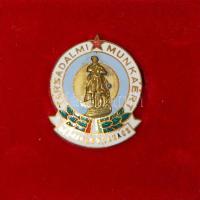 ~1960. "Társadalmi Munkáért - Debrecen V. Tanács" zománcozott kitüntető jelvény dísztokban T:1-