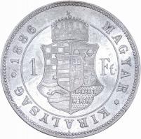 1886KB 1Ft Ag "Barokk címer" T:1-
Hungary 1886 1 Forint Ag "Coat of arms" Kremni...