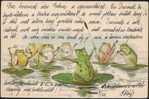 1898 Musician frogs, litho (EK)