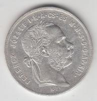 1879KB 1Ft Ag "Középcímer" T:2