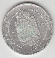 1879KB 1Ft Ag "Középcímer" T:2