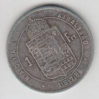 1878KB 1Ft Ag "Középcímer" T:3