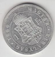 1886KB 1Ft Ag "Barokk címer" T:2-