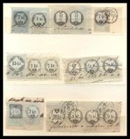 7 db szép okmánybélyeges kivágás