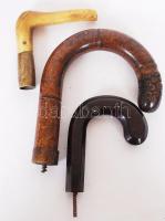 Kettő sétabotfogó és egy esernyőnyél, összesen 3 db