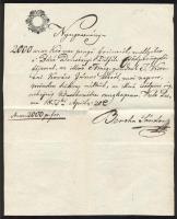 1852 Okmány 5 Gulden szignettával