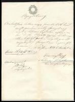 1854 Okmány 5 Gulden szignettával