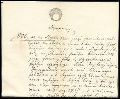 1853 Okmány 2 Gulden szignettával