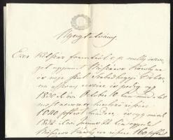 1853 Okmány 3 Gulden szignettával