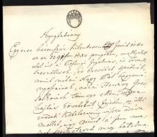 1853 Okmány 4 Gulden szignettával