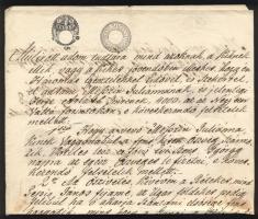 1851 Okmány 30kr + 4 Gulden szignettával