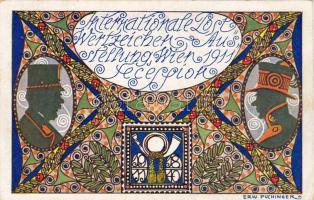 Int. Postwertzeichen Ausst. so Stpl, s: Puchinger