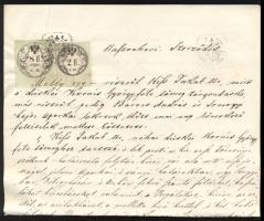 1856 Haszonbéri szerződés 2fl CM + 8fl CM okmánybélyegekkel
